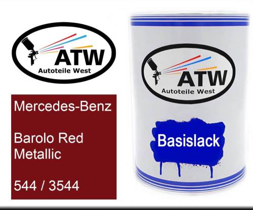 Mercedes-Benz, Barolo Red Metallic, 544 / 3544: 500ml Lackdose, von ATW Autoteile West.